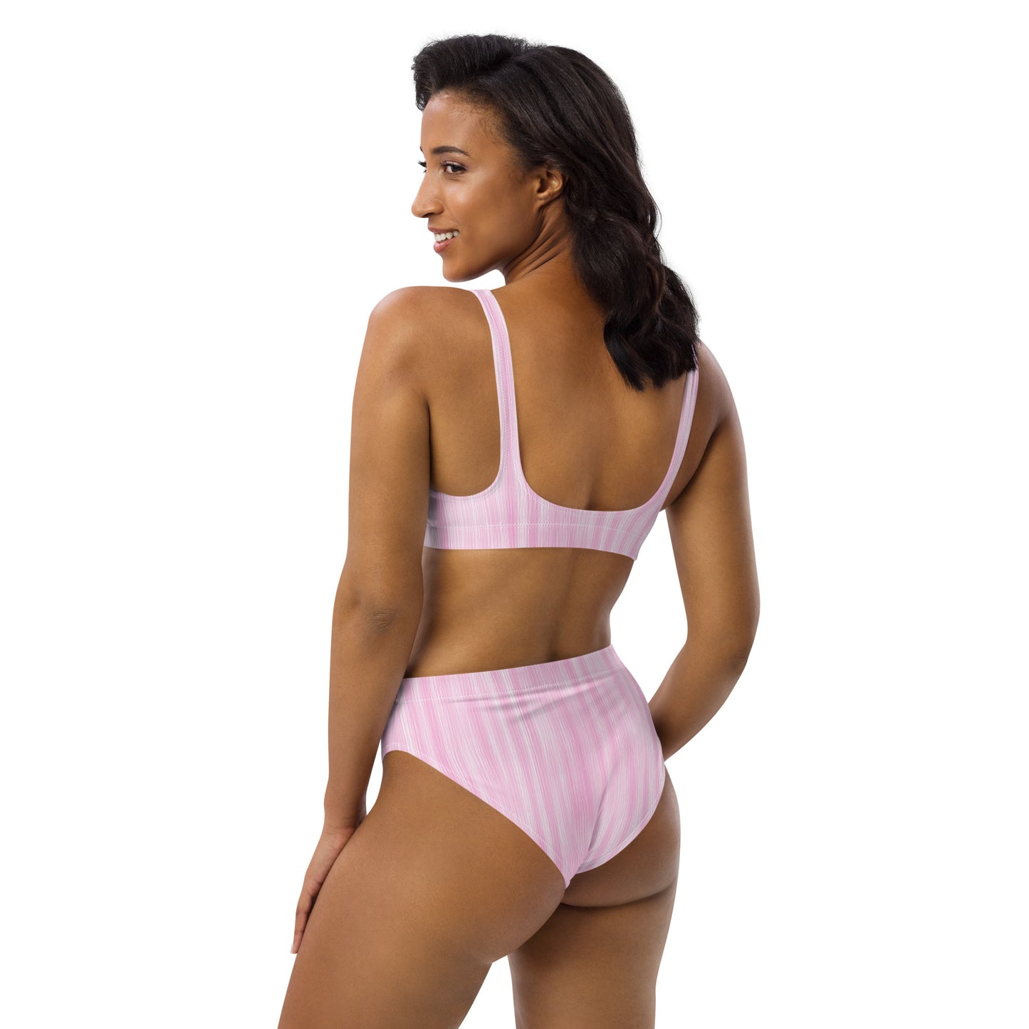 Bikini ecosostenibile a vita alta - PINK LEAF