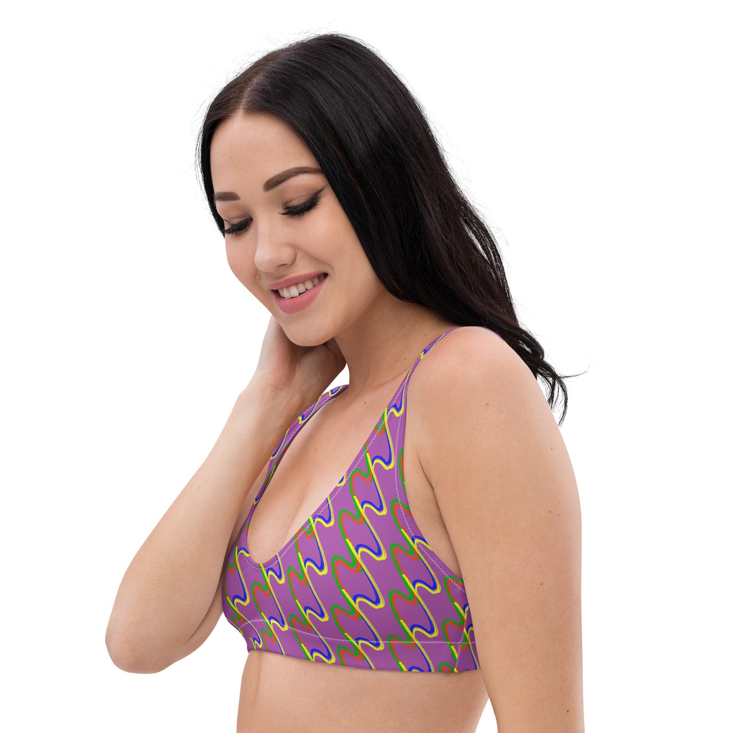 Top bikini ecosostenibile con imbottitura TWIN FLASH NET VL