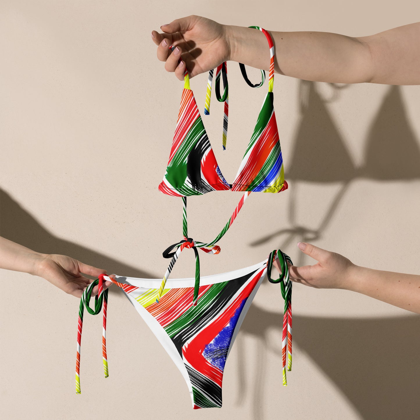 Bikini in recycled fabric with laces-Impact