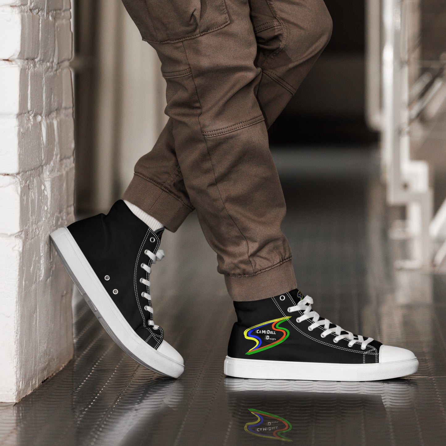 Sneakers alte in tela da uomo Camidall Designs