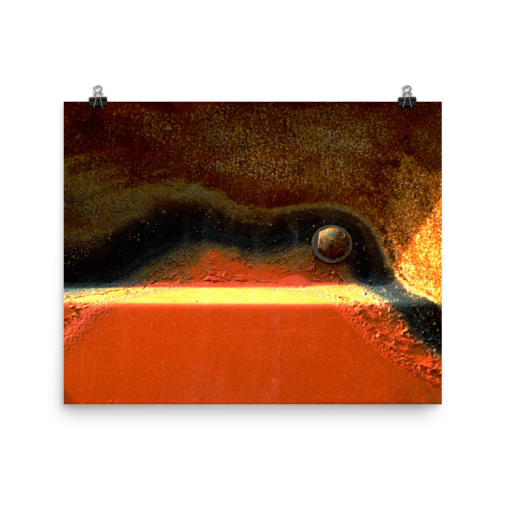 Poster auf Fotopapier, Mixed Red Rust