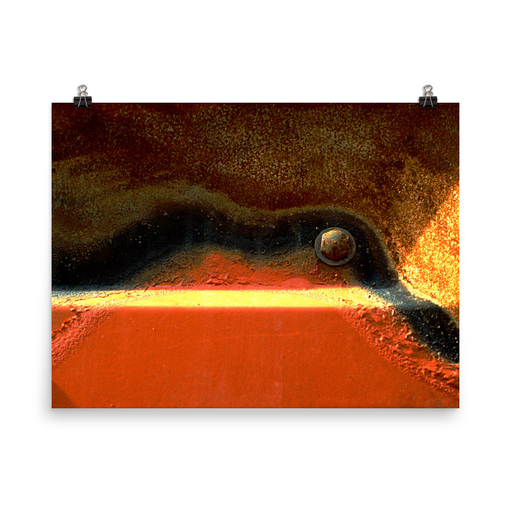 Poster auf Fotopapier, Mixed Red Rust