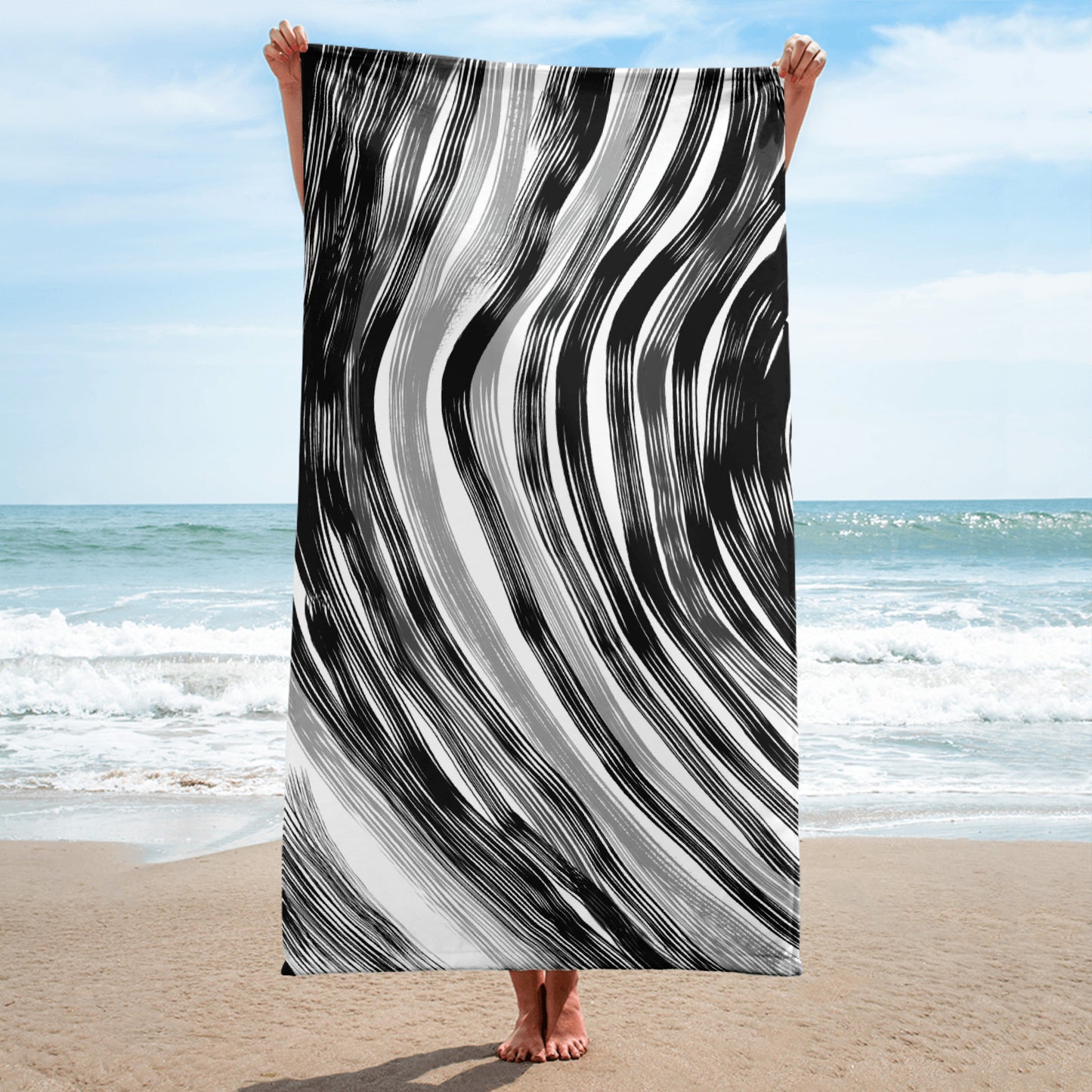 Terry beach towel - Zebra