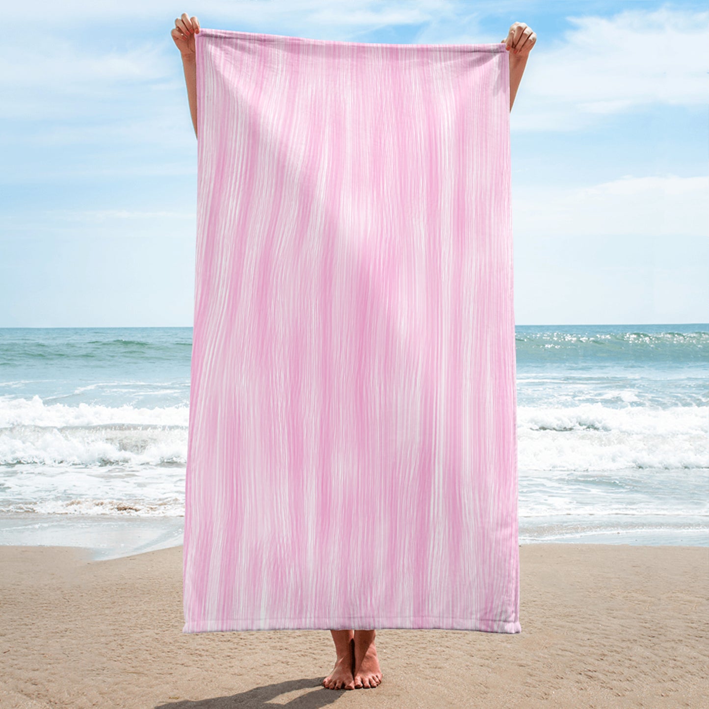 Beach towel - Pink Leaf