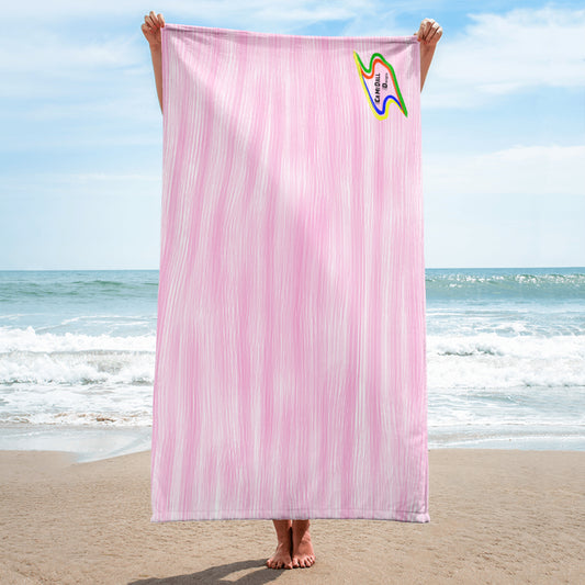 Beach towel - Pink Leaf