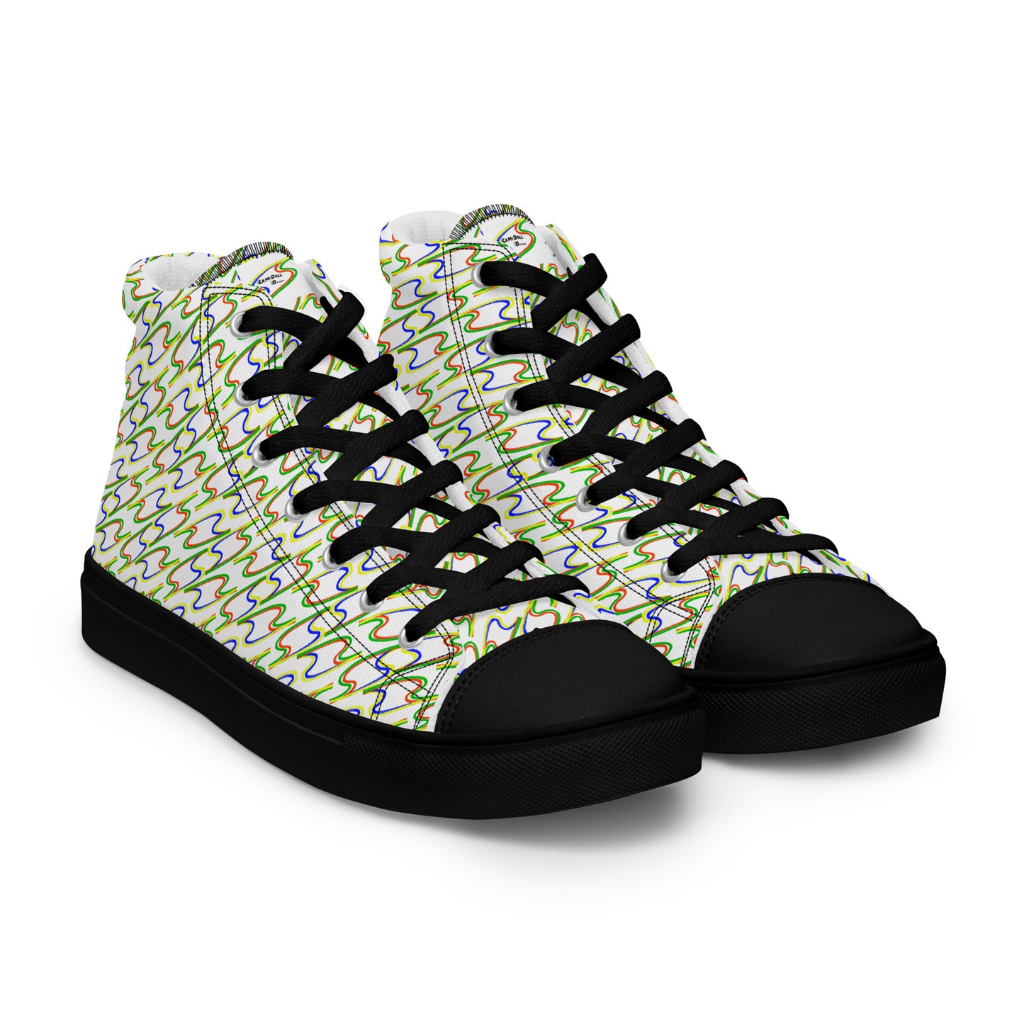 Camidall Designs Twin Flash Net women's canvas high top sneakers